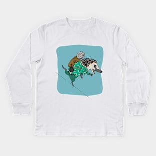 Marge in Motion Kids Long Sleeve T-Shirt